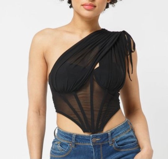 One Shoulder Corset