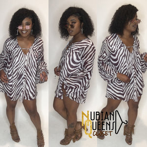 Zebra print Bubble blouse