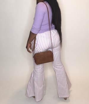 Lavender stripe Flares